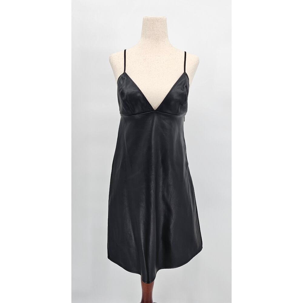 Victoria's Secret Women's S Black Faux Leather Mini Dress NWT
